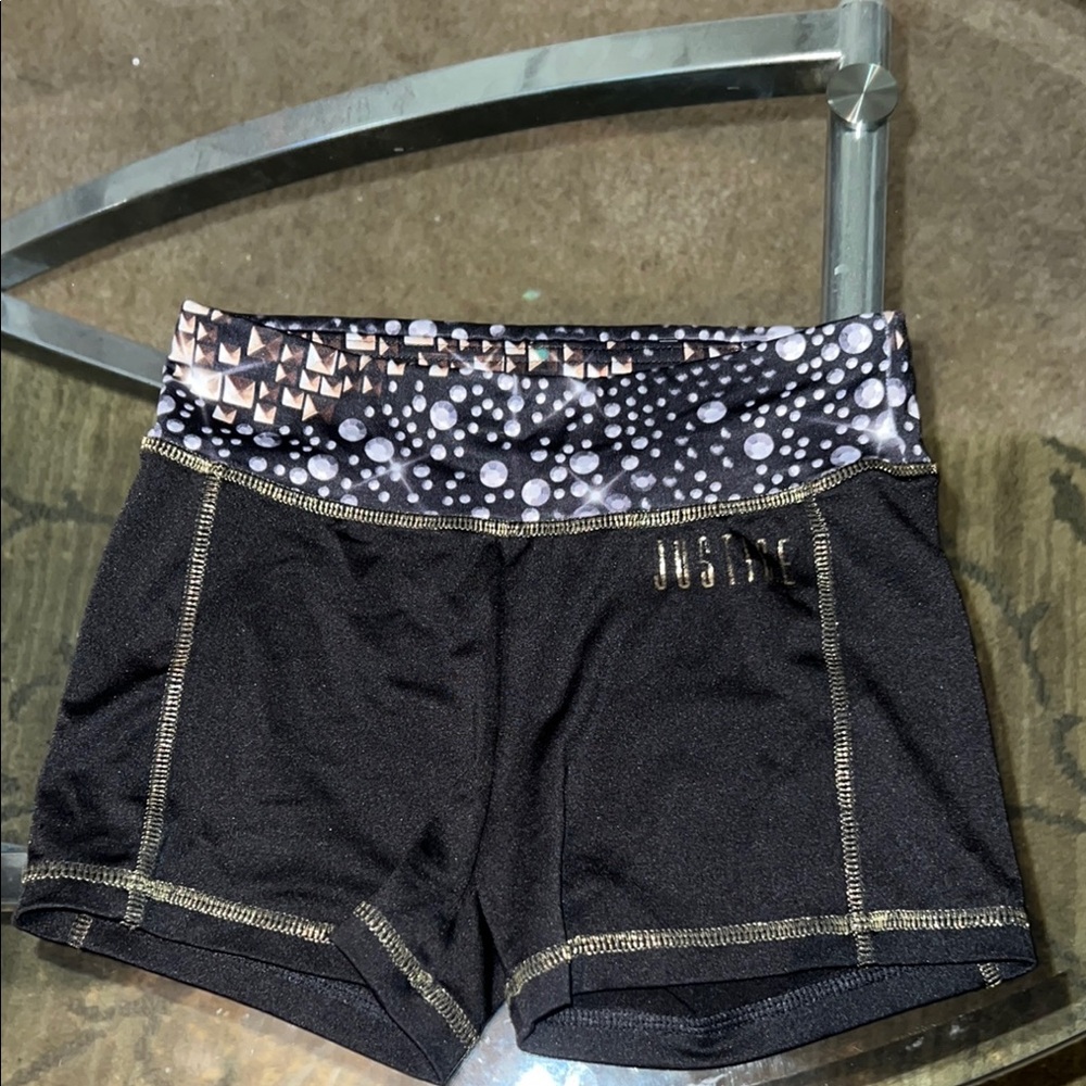 Justice Black Athletic Shorts with Stretchy Fit
